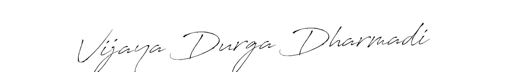 Make a beautiful signature design for name Vijaya Durga Dharmadi. With this signature (Antro_Vectra) style, you can create a handwritten signature for free. Vijaya Durga Dharmadi signature style 6 images and pictures png