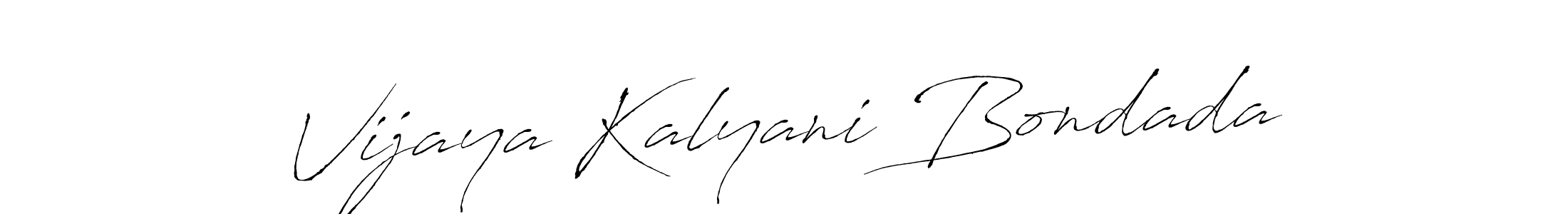 How to make Vijaya Kalyani Bondada name signature. Use Antro_Vectra style for creating short signs online. This is the latest handwritten sign. Vijaya Kalyani Bondada signature style 6 images and pictures png