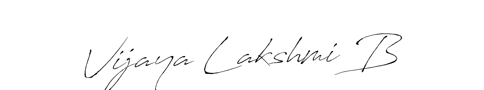 Create a beautiful signature design for name Vijaya Lakshmi B. With this signature (Antro_Vectra) fonts, you can make a handwritten signature for free. Vijaya Lakshmi B signature style 6 images and pictures png