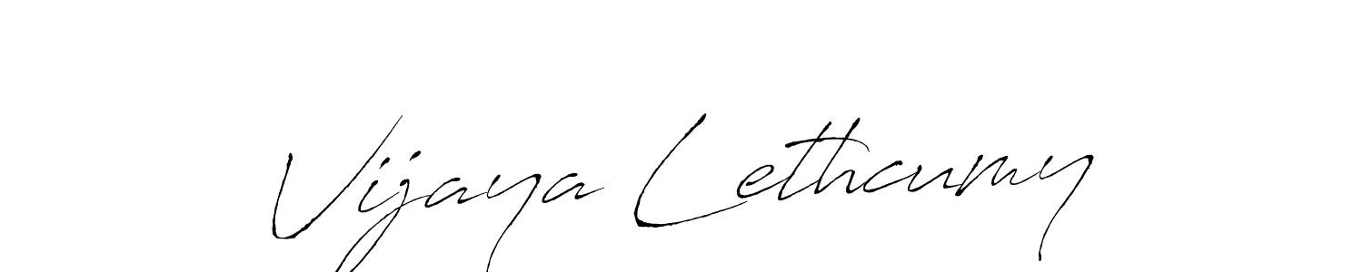 How to make Vijaya Lethcumy signature? Antro_Vectra is a professional autograph style. Create handwritten signature for Vijaya Lethcumy name. Vijaya Lethcumy signature style 6 images and pictures png