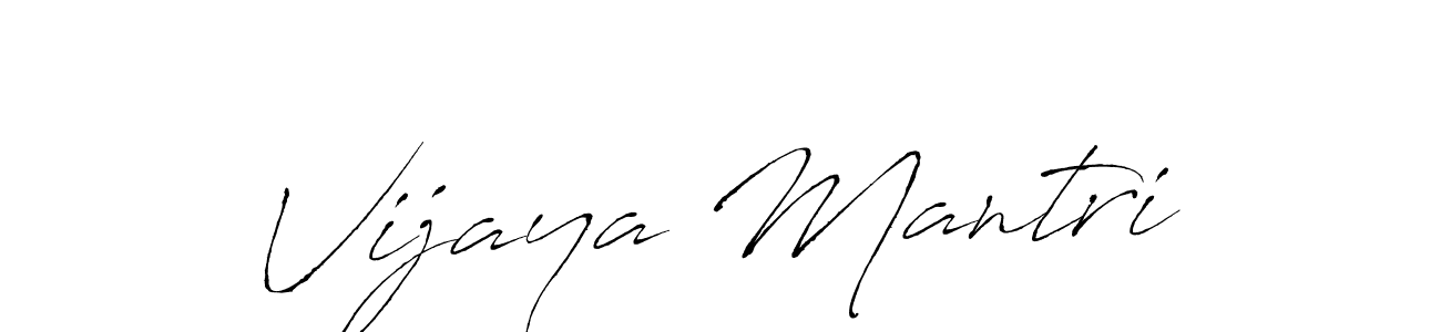 Create a beautiful signature design for name Vijaya Mantri. With this signature (Antro_Vectra) fonts, you can make a handwritten signature for free. Vijaya Mantri signature style 6 images and pictures png