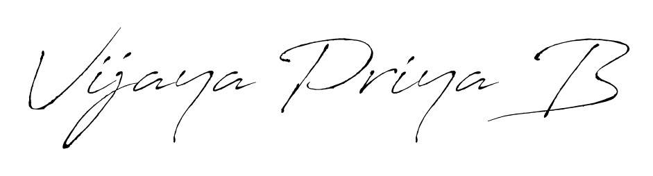 A dynamic signature style for Vijaya Priya B using Antro_Vectra script. Designed to look authentic, handwritten, and professional. Vijaya Priya B signature style 6 images and pictures png