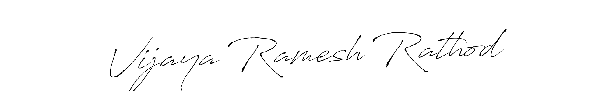 Make a beautiful signature design for name Vijaya Ramesh Rathod. With this signature (Antro_Vectra) style, you can create a handwritten signature for free. Vijaya Ramesh Rathod signature style 6 images and pictures png