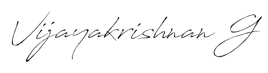Design your own signature with our free online signature maker. With this signature software, you can create a handwritten (Antro_Vectra) signature for name Vijayakrishnan G. Vijayakrishnan G signature style 6 images and pictures png