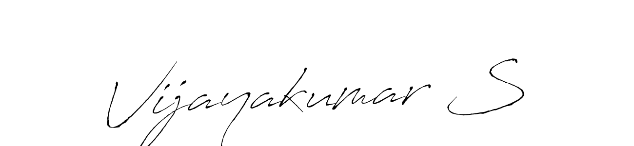 Design your own signature with our free online signature maker. With this signature software, you can create a handwritten (Antro_Vectra) signature for name Vijayakumar S. Vijayakumar S signature style 6 images and pictures png