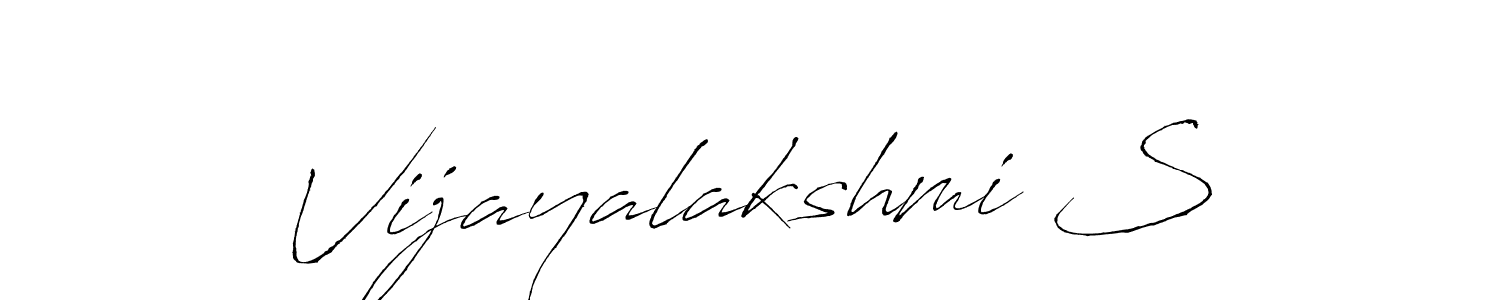 The best way (Antro_Vectra) to make a short signature is to pick only two or three words in your name. The name Vijayalakshmi S include a total of six letters. For converting this name. Vijayalakshmi S signature style 6 images and pictures png