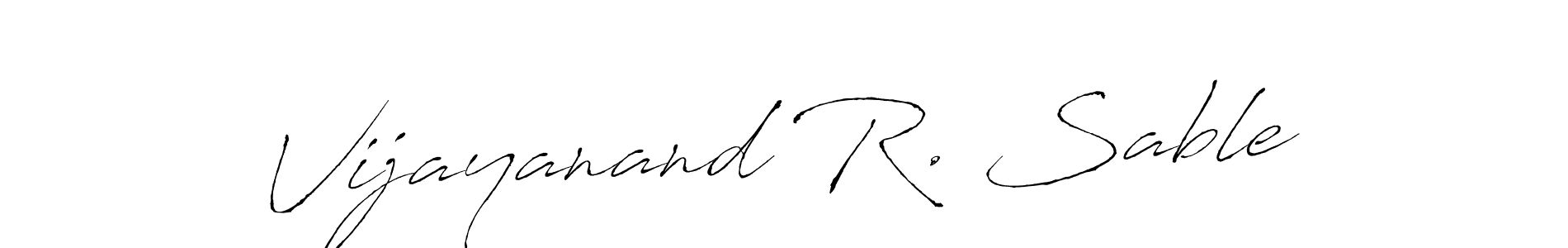 You should practise on your own different ways (Antro_Vectra) to write your name (Vijayanand R. Sable) in signature. don't let someone else do it for you. Vijayanand R. Sable signature style 6 images and pictures png