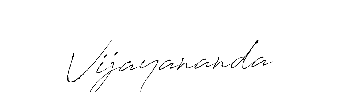 Vijayananda stylish signature style. Best Handwritten Sign (Antro_Vectra) for my name. Handwritten Signature Collection Ideas for my name Vijayananda. Vijayananda signature style 6 images and pictures png