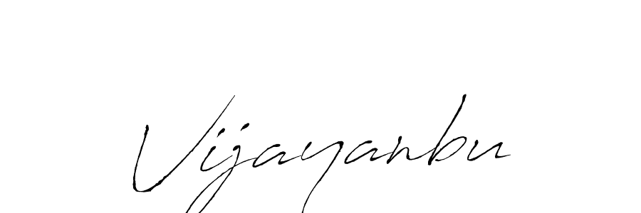 Make a beautiful signature design for name Vijayanbu. With this signature (Antro_Vectra) style, you can create a handwritten signature for free. Vijayanbu signature style 6 images and pictures png