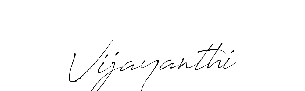 Use a signature maker to create a handwritten signature online. With this signature software, you can design (Antro_Vectra) your own signature for name Vijayanthi. Vijayanthi signature style 6 images and pictures png