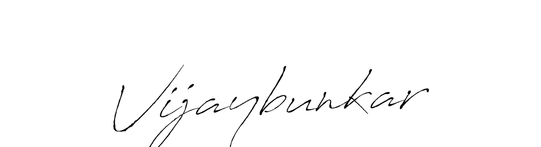 Vijaybunkar stylish signature style. Best Handwritten Sign (Antro_Vectra) for my name. Handwritten Signature Collection Ideas for my name Vijaybunkar. Vijaybunkar signature style 6 images and pictures png