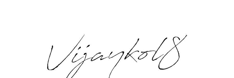 Design your own signature with our free online signature maker. With this signature software, you can create a handwritten (Antro_Vectra) signature for name Vijaykol8. Vijaykol8 signature style 6 images and pictures png