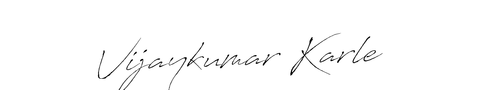 This is the best signature style for the Vijaykumar Karle name. Also you like these signature font (Antro_Vectra). Mix name signature. Vijaykumar Karle signature style 6 images and pictures png