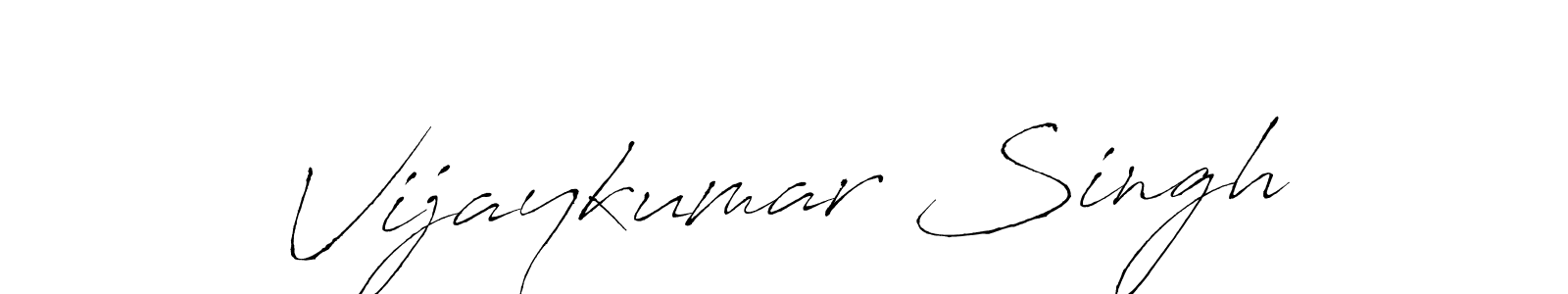Vijaykumar Singh stylish signature style. Best Handwritten Sign (Antro_Vectra) for my name. Handwritten Signature Collection Ideas for my name Vijaykumar Singh. Vijaykumar Singh signature style 6 images and pictures png
