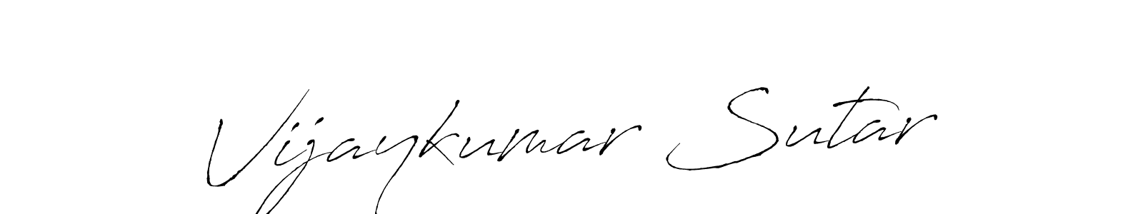 How to make Vijaykumar Sutar name signature. Use Antro_Vectra style for creating short signs online. This is the latest handwritten sign. Vijaykumar Sutar signature style 6 images and pictures png