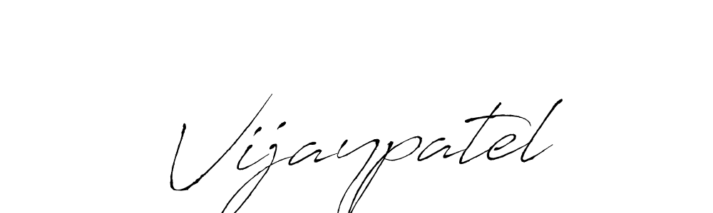 Vijaypatel stylish signature style. Best Handwritten Sign (Antro_Vectra) for my name. Handwritten Signature Collection Ideas for my name Vijaypatel. Vijaypatel signature style 6 images and pictures png