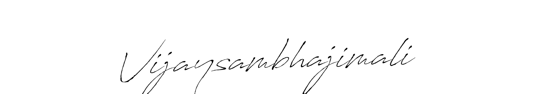 How to make Vijaysambhajimali name signature. Use Antro_Vectra style for creating short signs online. This is the latest handwritten sign. Vijaysambhajimali signature style 6 images and pictures png