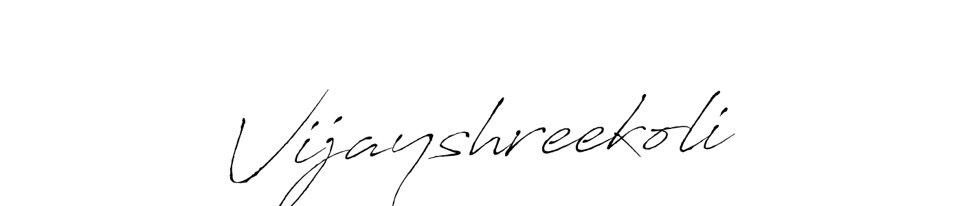 Create a beautiful signature design for name Vijayshreekoli. With this signature (Antro_Vectra) fonts, you can make a handwritten signature for free. Vijayshreekoli signature style 6 images and pictures png