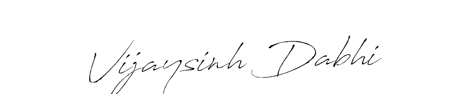 How to make Vijaysinh Dabhi name signature. Use Antro_Vectra style for creating short signs online. This is the latest handwritten sign. Vijaysinh Dabhi signature style 6 images and pictures png