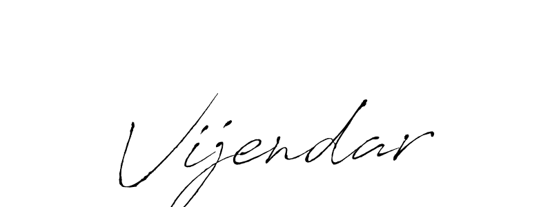 Make a beautiful signature design for name Vijendar. With this signature (Antro_Vectra) style, you can create a handwritten signature for free. Vijendar signature style 6 images and pictures png