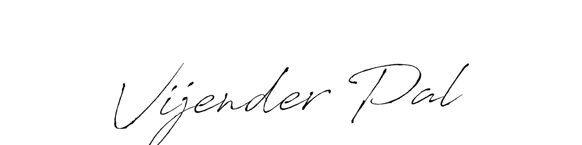 Vijender Pal stylish signature style. Best Handwritten Sign (Antro_Vectra) for my name. Handwritten Signature Collection Ideas for my name Vijender Pal. Vijender Pal signature style 6 images and pictures png