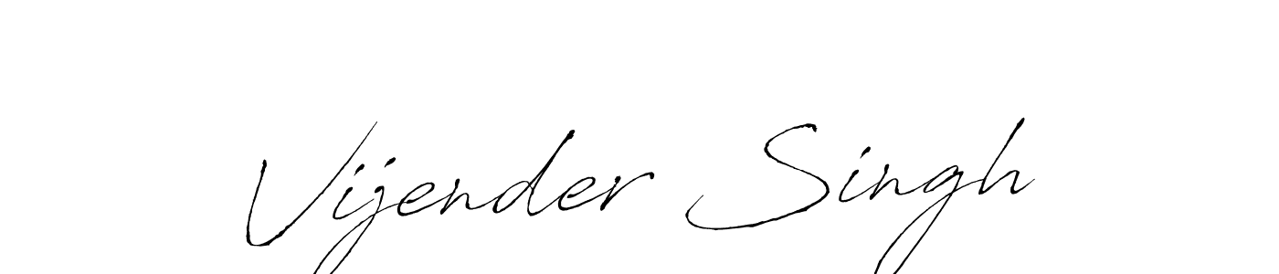 Use a signature maker to create a handwritten signature online. With this signature software, you can design (Antro_Vectra) your own signature for name Vijender Singh. Vijender Singh signature style 6 images and pictures png