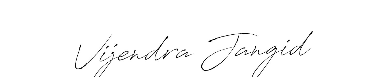 Design your own signature with our free online signature maker. With this signature software, you can create a handwritten (Antro_Vectra) signature for name Vijendra Jangid. Vijendra Jangid signature style 6 images and pictures png