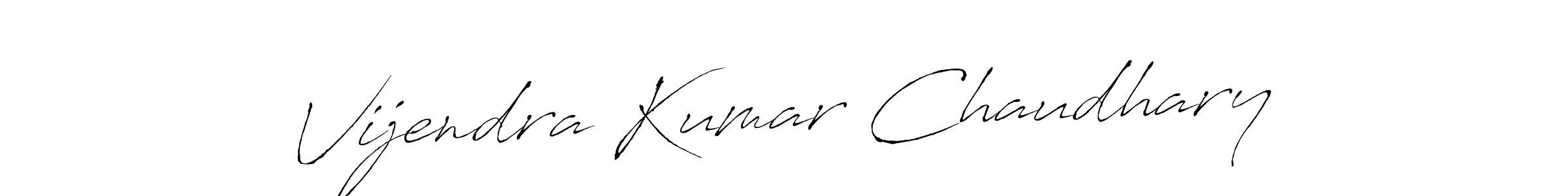 Design your own signature with our free online signature maker. With this signature software, you can create a handwritten (Antro_Vectra) signature for name Vijendra Kumar Chaudhary. Vijendra Kumar Chaudhary signature style 6 images and pictures png