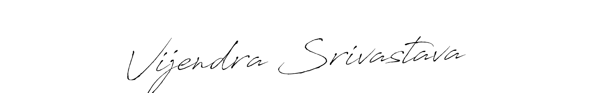 Create a beautiful signature design for name Vijendra Srivastava. With this signature (Antro_Vectra) fonts, you can make a handwritten signature for free. Vijendra Srivastava signature style 6 images and pictures png