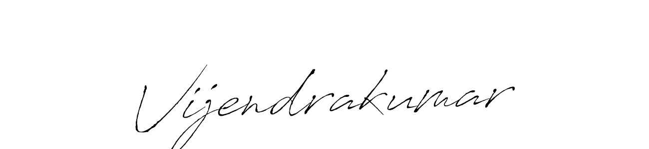 Vijendrakumar stylish signature style. Best Handwritten Sign (Antro_Vectra) for my name. Handwritten Signature Collection Ideas for my name Vijendrakumar. Vijendrakumar signature style 6 images and pictures png