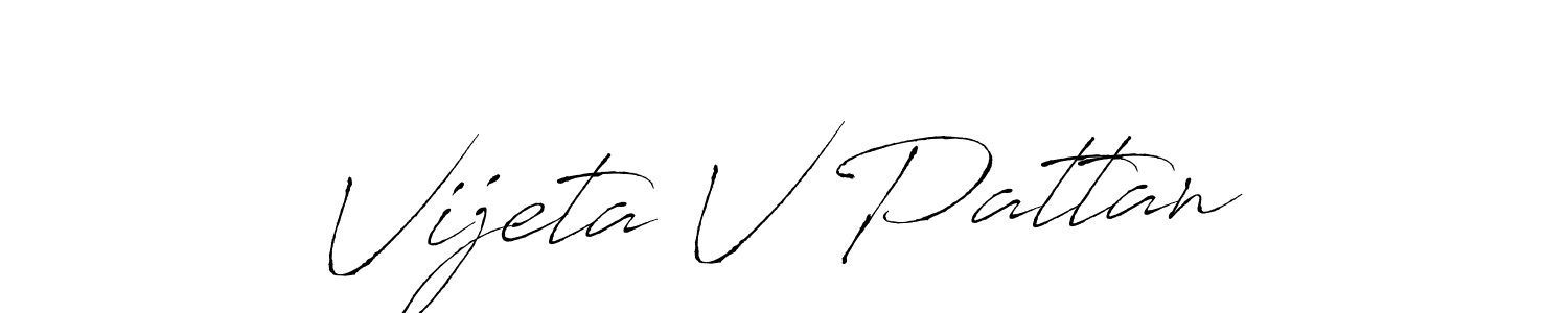 Use a signature maker to create a handwritten signature online. With this signature software, you can design (Antro_Vectra) your own signature for name Vijeta V Pattan. Vijeta V Pattan signature style 6 images and pictures png