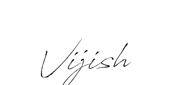 Design your own signature with our free online signature maker. With this signature software, you can create a handwritten (Antro_Vectra) signature for name Vijish. Vijish signature style 6 images and pictures png