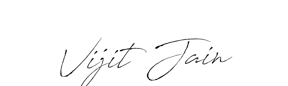 Vijit Jain stylish signature style. Best Handwritten Sign (Antro_Vectra) for my name. Handwritten Signature Collection Ideas for my name Vijit Jain. Vijit Jain signature style 6 images and pictures png
