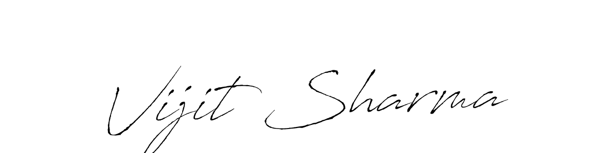 Design your own signature with our free online signature maker. With this signature software, you can create a handwritten (Antro_Vectra) signature for name Vijit Sharma. Vijit Sharma signature style 6 images and pictures png