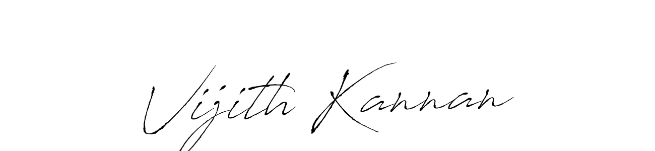 Vijith Kannan stylish signature style. Best Handwritten Sign (Antro_Vectra) for my name. Handwritten Signature Collection Ideas for my name Vijith Kannan. Vijith Kannan signature style 6 images and pictures png