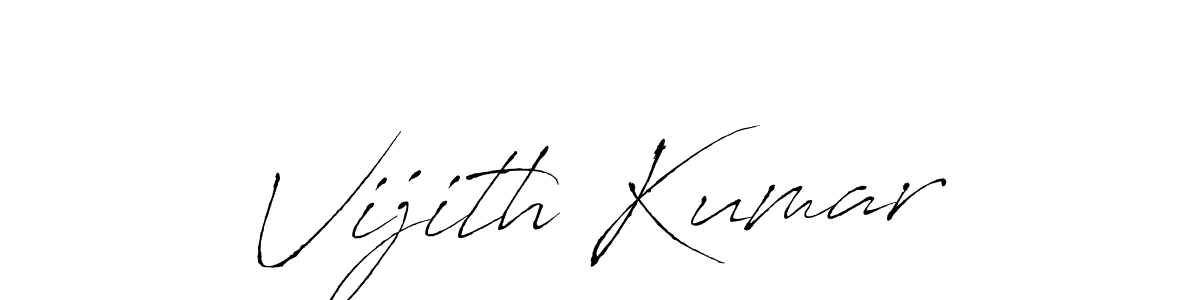 Make a short Vijith Kumar signature style. Manage your documents anywhere anytime using Antro_Vectra. Create and add eSignatures, submit forms, share and send files easily. Vijith Kumar signature style 6 images and pictures png