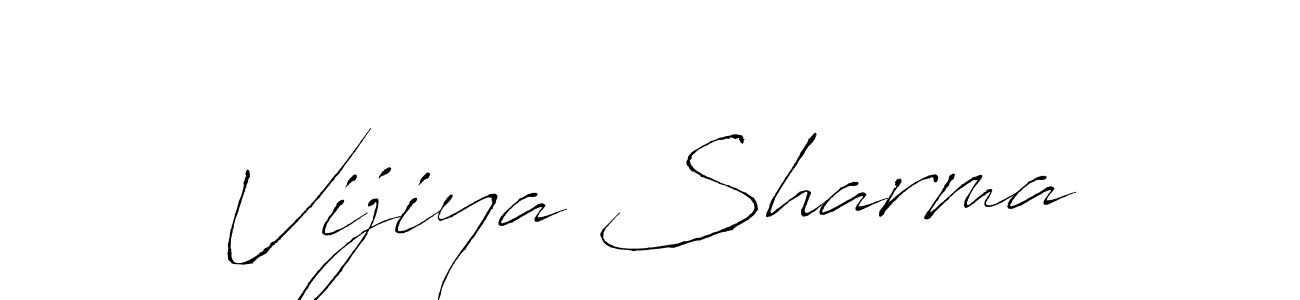 Create a beautiful signature design for name Vijiya Sharma. With this signature (Antro_Vectra) fonts, you can make a handwritten signature for free. Vijiya Sharma signature style 6 images and pictures png