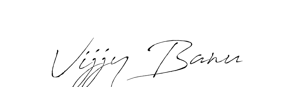 The best way (Antro_Vectra) to make a short signature is to pick only two or three words in your name. The name Vijjy Banu include a total of six letters. For converting this name. Vijjy Banu signature style 6 images and pictures png