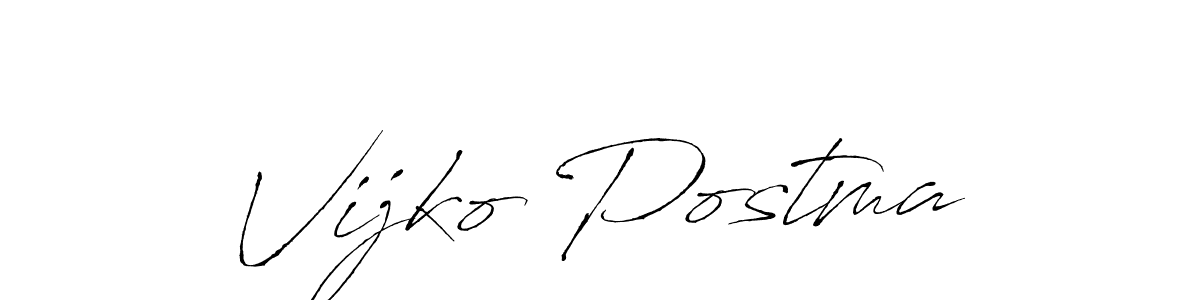 How to make Vijko Postma signature? Antro_Vectra is a professional autograph style. Create handwritten signature for Vijko Postma name. Vijko Postma signature style 6 images and pictures png