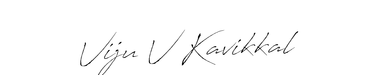 How to make Viju V Kavikkal signature? Antro_Vectra is a professional autograph style. Create handwritten signature for Viju V Kavikkal name. Viju V Kavikkal signature style 6 images and pictures png