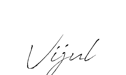 Create a beautiful signature design for name Vijul. With this signature (Antro_Vectra) fonts, you can make a handwritten signature for free. Vijul signature style 6 images and pictures png