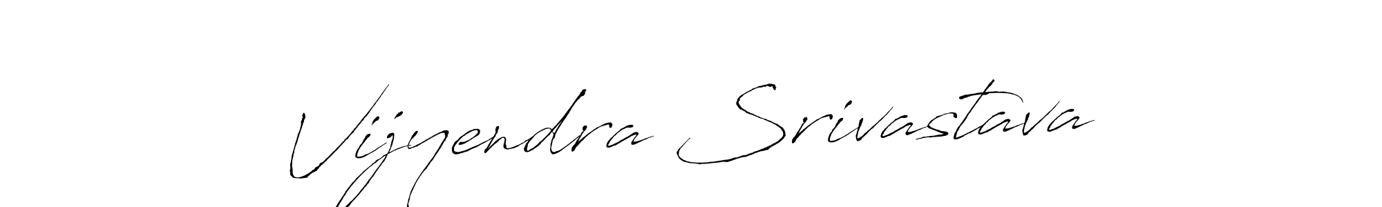 How to make Vijyendra Srivastava signature? Antro_Vectra is a professional autograph style. Create handwritten signature for Vijyendra Srivastava name. Vijyendra Srivastava signature style 6 images and pictures png