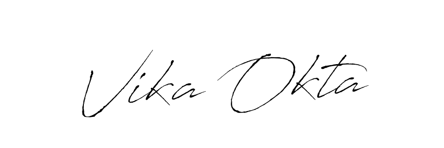 Also You can easily find your signature by using the search form. We will create Vika Okta name handwritten signature images for you free of cost using Antro_Vectra sign style. Vika Okta signature style 6 images and pictures png