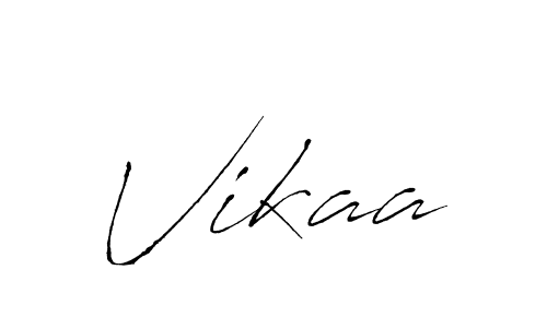 Use a signature maker to create a handwritten signature online. With this signature software, you can design (Antro_Vectra) your own signature for name Vikaa. Vikaa signature style 6 images and pictures png