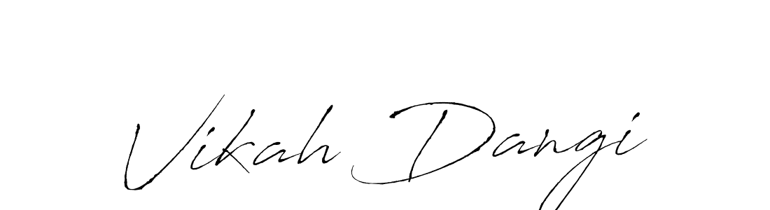 Antro_Vectra is a professional signature style that is perfect for those who want to add a touch of class to their signature. It is also a great choice for those who want to make their signature more unique. Get Vikah Dangi name to fancy signature for free. Vikah Dangi signature style 6 images and pictures png