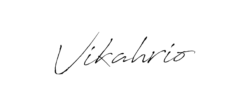 Create a beautiful signature design for name Vikahrio. With this signature (Antro_Vectra) fonts, you can make a handwritten signature for free. Vikahrio signature style 6 images and pictures png