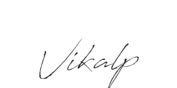 Make a beautiful signature design for name Vikalp. With this signature (Antro_Vectra) style, you can create a handwritten signature for free. Vikalp signature style 6 images and pictures png