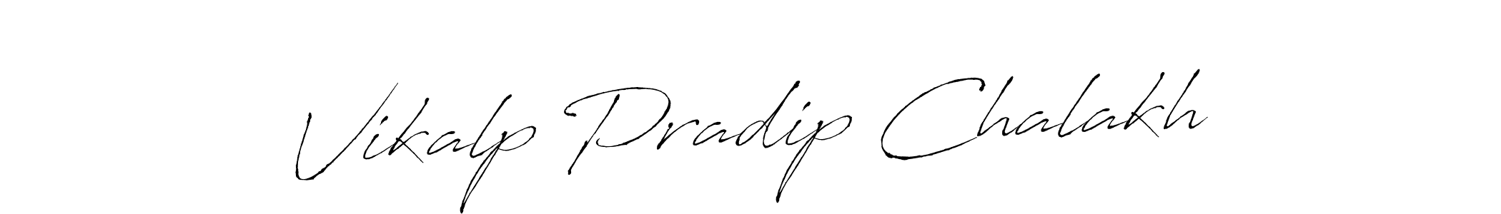 Make a beautiful signature design for name Vikalp Pradip Chalakh. Use this online signature maker to create a handwritten signature for free. Vikalp Pradip Chalakh signature style 6 images and pictures png