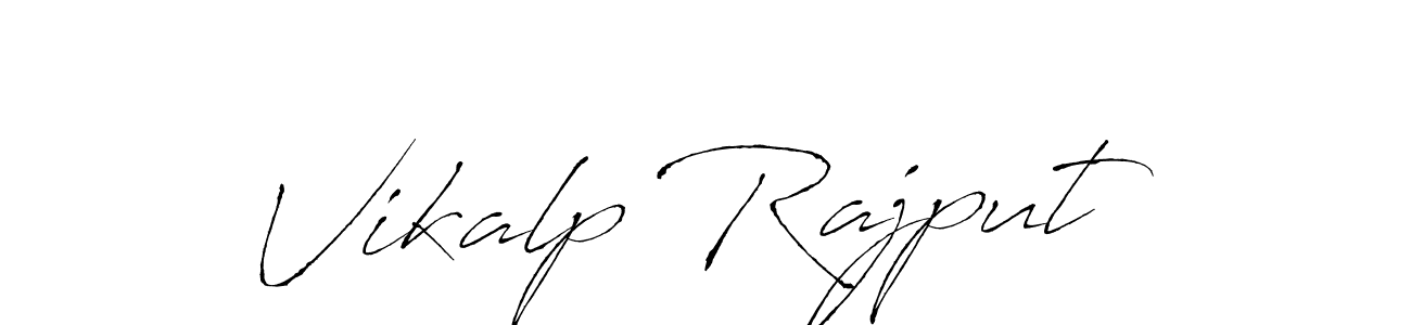 Make a beautiful signature design for name Vikalp Rajput. With this signature (Antro_Vectra) style, you can create a handwritten signature for free. Vikalp Rajput signature style 6 images and pictures png