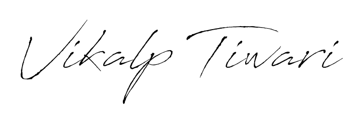 Use a signature maker to create a handwritten signature online. With this signature software, you can design (Antro_Vectra) your own signature for name Vikalp Tiwari. Vikalp Tiwari signature style 6 images and pictures png